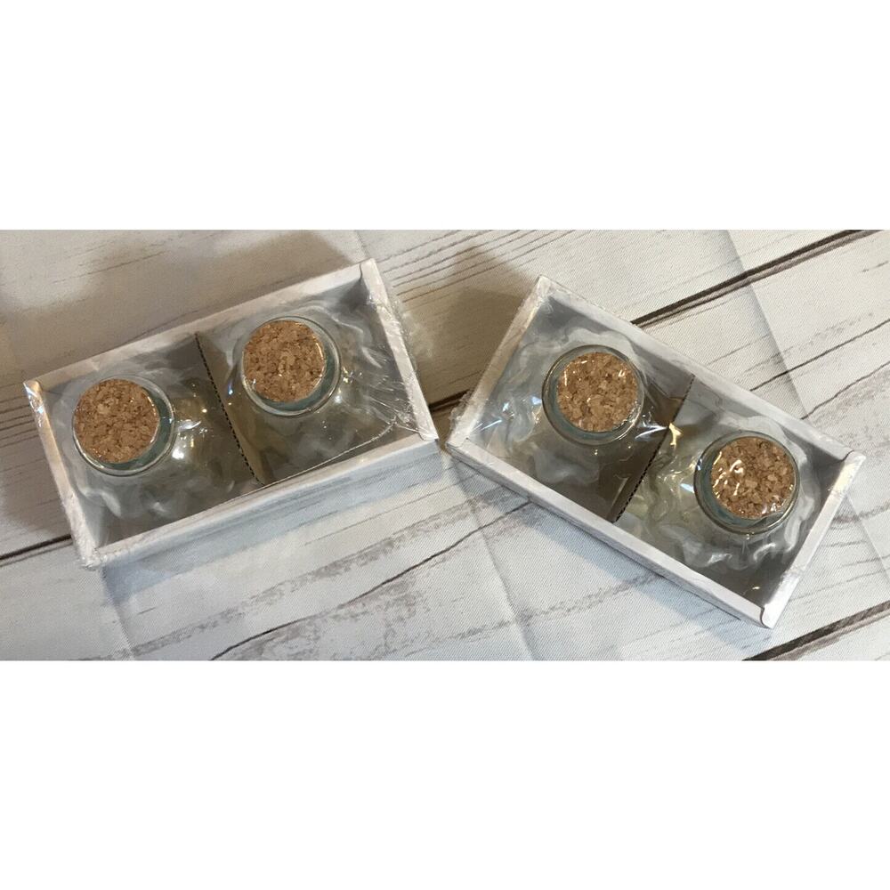 2 sets of Horizon Spice Jars With Cork Lid 2 Count Glass 5 Oz Lot of 2 New - Picture 2 of 2